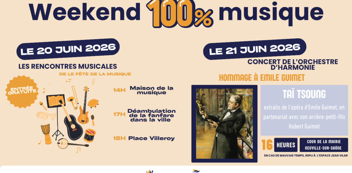 week end musical 20 et 21 juin 2026